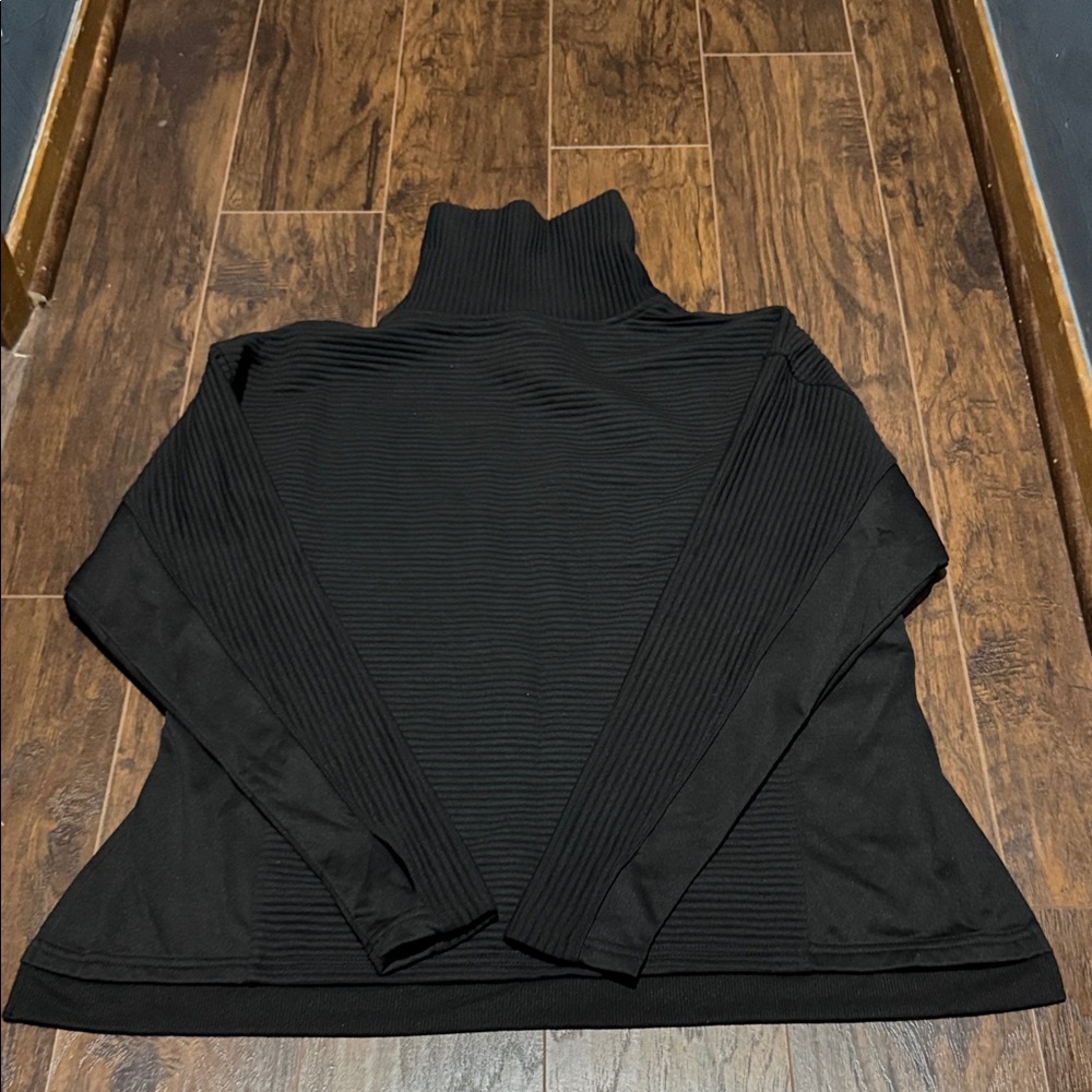 Tahari Black Ribbed Turtleneck Sweater - Picture 5 of 6